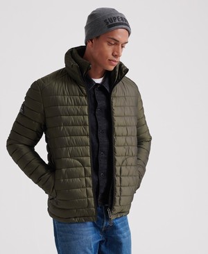 Superdry Double Cipzár Fuji Férfi Kabát Zöld | WXVAO3079